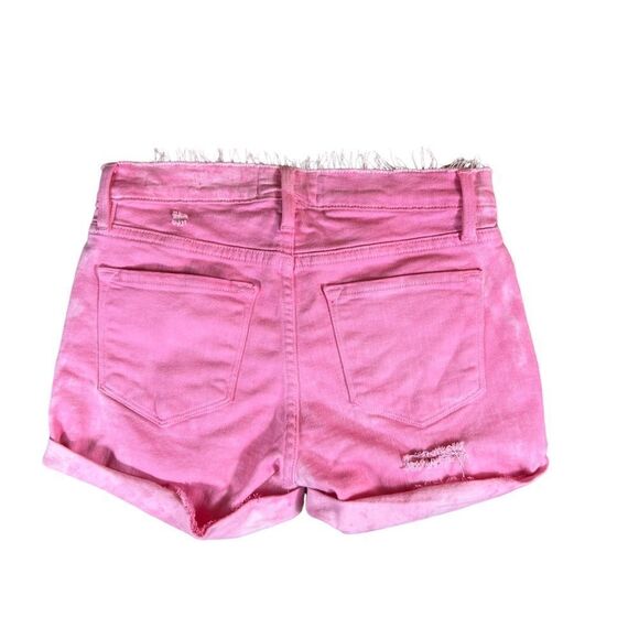 Frame Denim Barbie Pink Distressed Destroyed Frayed Denim Shorts - Picture 4 of 7